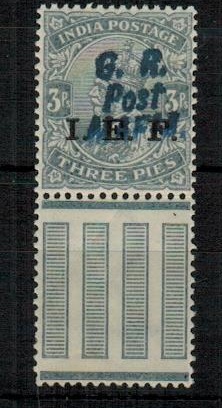 TANGANYIKA - 1917 3ps grey overprinted 