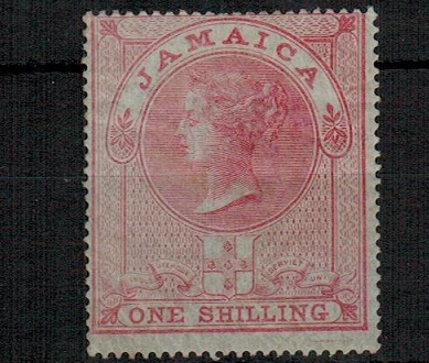 JAMAICA - 1858 1/- rose 