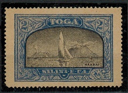 TONGA - 1897 2/- Black and ultramarine (SG type 21) mint FORGERY.