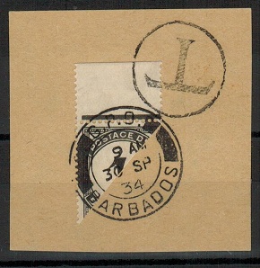 BARBADOS - 1934 1d black 