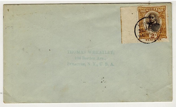 TONGA - 1903 2d on cover to USA used at NUKUALOFA.
