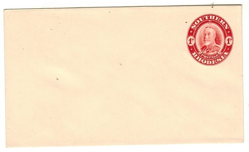 SOUTHERN RHODESIA - 1931 1d Red on white postal stationery envelope unused.  H&G 4.
