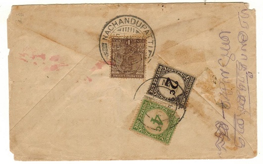 MALAYA - 1931 inward underpaid cover with Straits 2c and 4c 