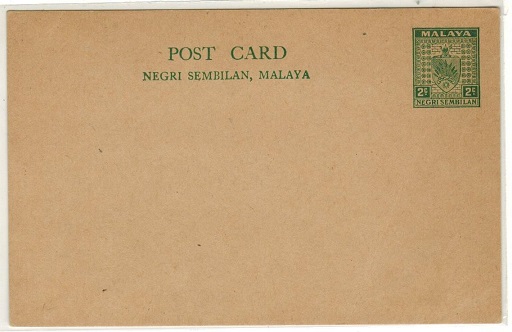 MALAYA - 1936 2c green PSC unused.  H&G 3.