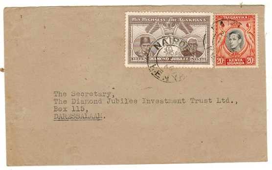 K.U.T. - 1946 20c rate local cover with 
