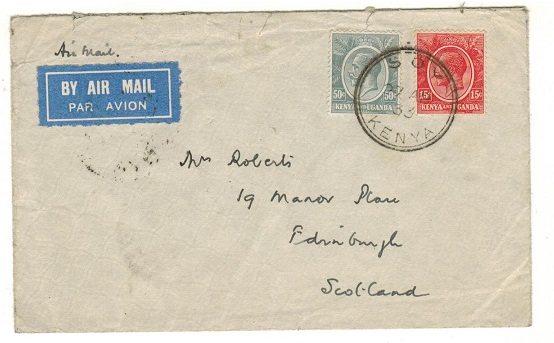 K.U.T. - 1933 65c rate cover to UK used at SOY.
