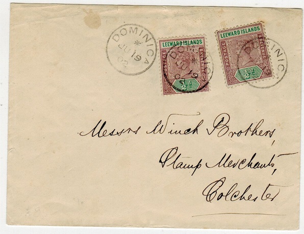 DOMINICA - 1902 1d rate cover to UK.
