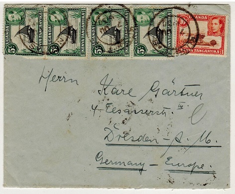 K.U.T. - 1938 31c rate cover to Germany used at KUNGUTAS.