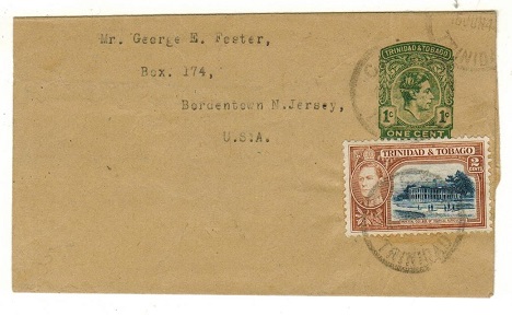 TRINIDAD AND TOBAGO - 1937 1c green postal stationery wrapper used at CANANN.  H&G 4.