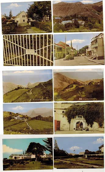 ST.HELENA - 1950-60 circa range of ten unused coloured picture postcards of differing scenes.