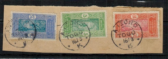 TOGO - 1913 5c,10c and 25c 