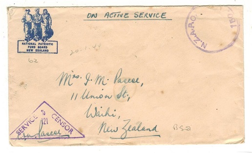 SOLOMON ISLANDS - 1944 (circa) N.Z.A.P.O. 150 censored stampless 