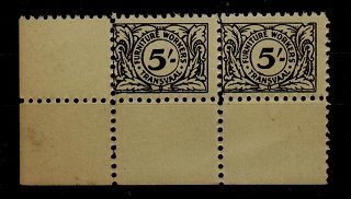 TRANSVAAL - 1890 (circa) 5/- black FURNITURE WORKERS/TRANSVAAL U/M pair.