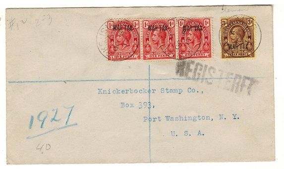 TURKS AND CAICOS IS - 1917 1d (x3) and 3d 