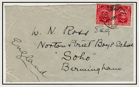 SOUTHERN RHODESIA - 1926 2d rate cover to UK used at FILABUSI.