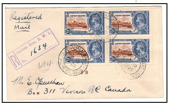 CAYMAN ISLANDS - 1935 2 1/2d 