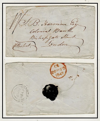 BARBADOS - 1847 stampless 