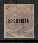 JAMAICA - 1860 6d dull purple IMPRIMATURE overprinted SPECIMEN.
