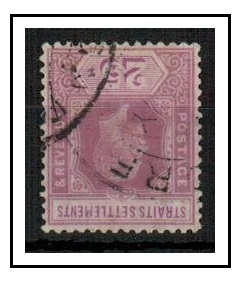 MALAYA - 1912 25c dull purple and mauve used with INVERTED WATERMARK.