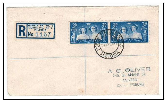SOUTH AFRICA - 1946 registered 
