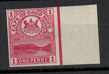 CAPE OF GOOD HOPE - 1900 1d IMPERFORATE PLATE PROOF in carmine.