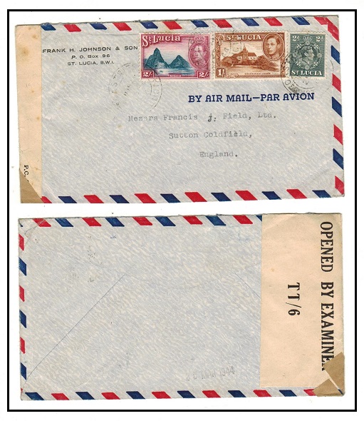 ST.LUCIA - 1944 3/2d rate 