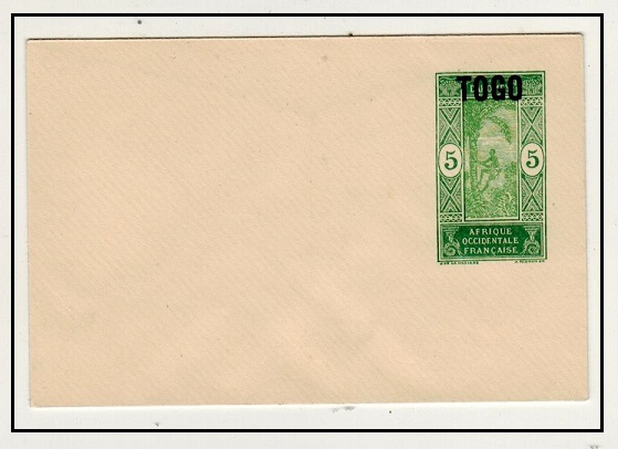 TOGO - 1921 5c yellow green PSE of Dahomey overprinted TOGO mint.  H&G 3.