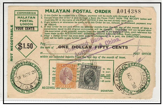 MALAYA - 1938 $1 