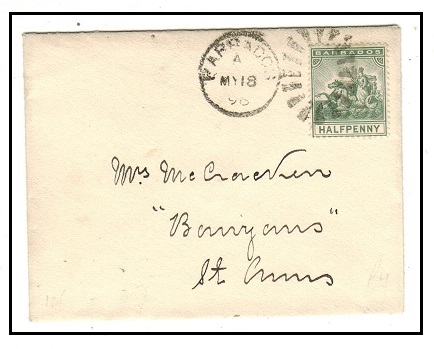 BARBADOS - 1896 1/2d local rate cover to St.Anns.