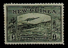 NEW GUINEA - 1932 1 olive-grey PANELLI FORGERY mint.
