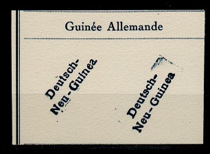 NEW GUINEA - 1910 (circa) FOURNIER FORGERY strikes of the German overprints.