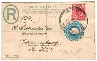 ORANGE RIVER COLONY - 1902 4d PSE with S.P.O.DON DON sub office cancel.  H&G 1.