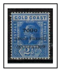 TOGO - 1915 2 1/2d bright blue mint with 