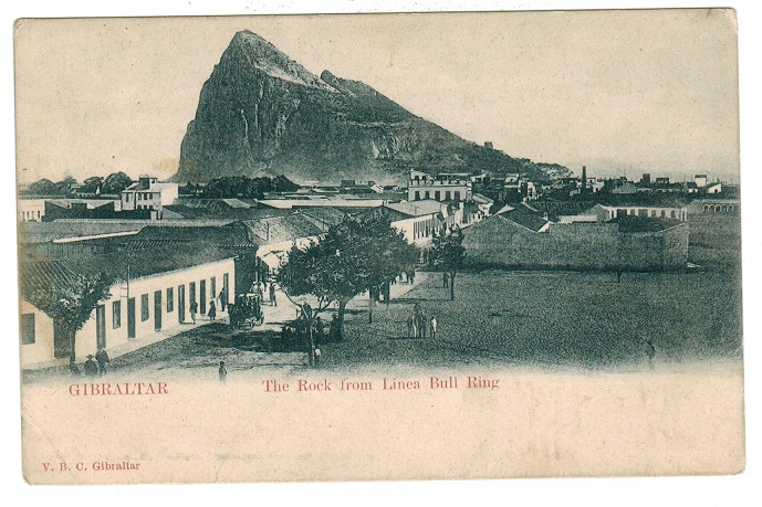 GIBRALTAR - 1902 (circa) picture postcard showing bull ring.