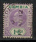 GAMBIA - 1909 1/6d violet and green. Used.  SG 82.