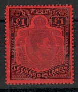 LEEWARD ISLANDS - 1952 1 violet and black adhesive in fine mint condition.  H&G 114c.