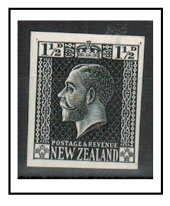 NEW ZEALAND - 1915 1 1/2d IMPERFORATE PLATE PROOF in black.
