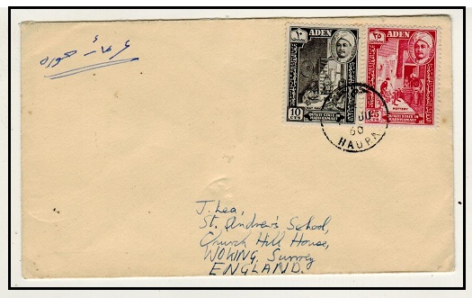 ADEN - 1960 35c rate cover to UK used at HAURA.