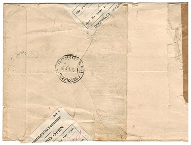 AUSTRALIA - 1934 cover with FOUND OPEN/OFFICIALLY SEALED labels.