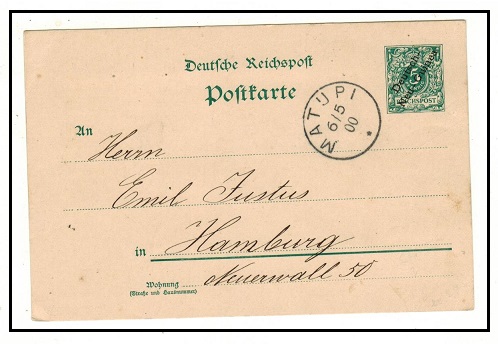 NEW GUINEA - 1898 5 pfg green PSC to Germany used at MATUPI.