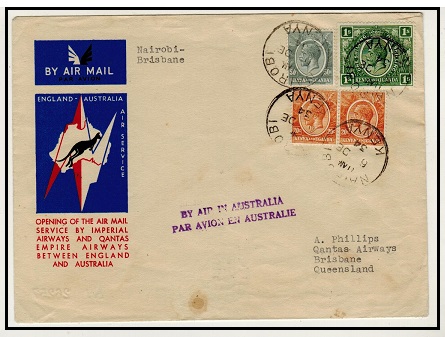 K.U.T. - 1934 illustrated Imperial Airways first flight cover with 