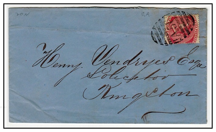 JAMAICA - 1884 1d rate local cover struck by 