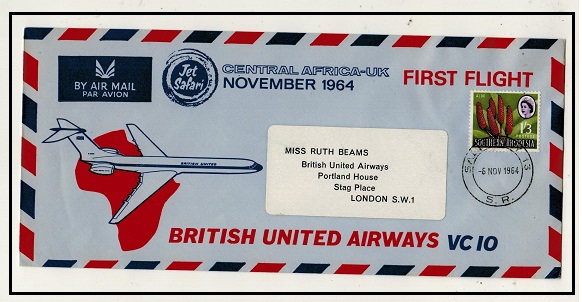 SOUTHERN RHODESIA - 1964 first flight cover to Australia.