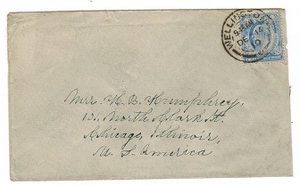 CAPE OF GOOD HOPE - 1910 2 1/2d rate cover to USA from WELLINGTON.