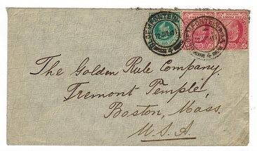 ORANGE RIVER COLONY - 1911 mixed Inter Provincial use cover from BLOEMFONTEIN.
