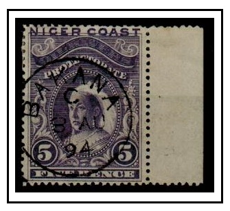 NIGER COAST - 1894 5d grey lilac (SG 49) cancelled by superb BAKAMA cds.