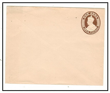 INDIA - 1922 1a brown PSE (size f) unused.  H&G 13.