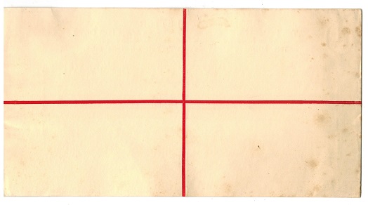 GIBRALTAR - 1927 3d red on cream RPSE unused (size K).  H&G 14c.