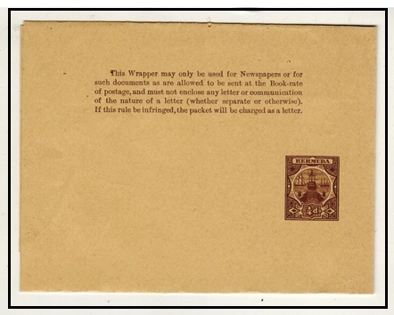 BERMUDA - 1903 1/4d brown postal stationery wrapper unused.  H&G 1.