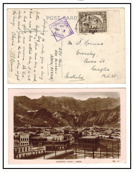 ADEN - 1939 2a rate 